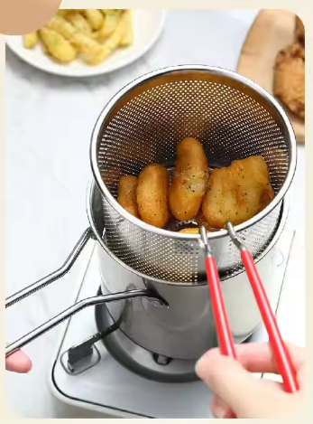 Olla para freir con canasta escurridora