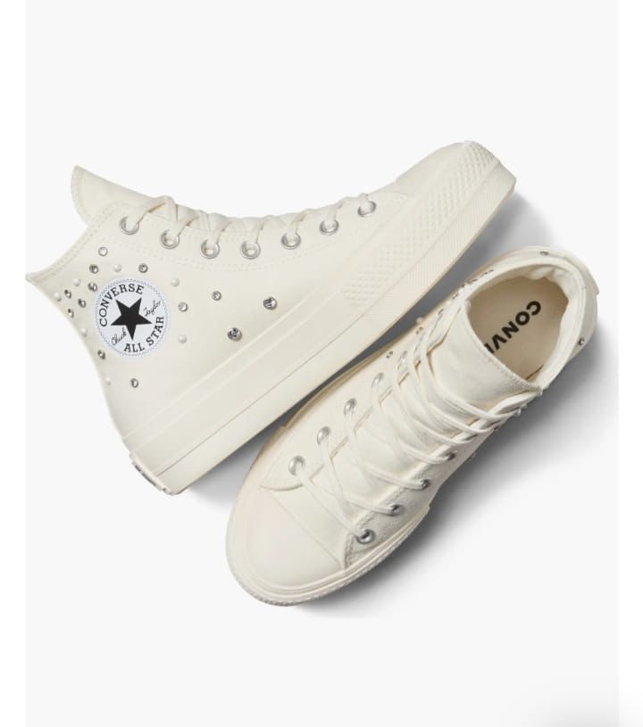 Converse plataforma diseño perlas